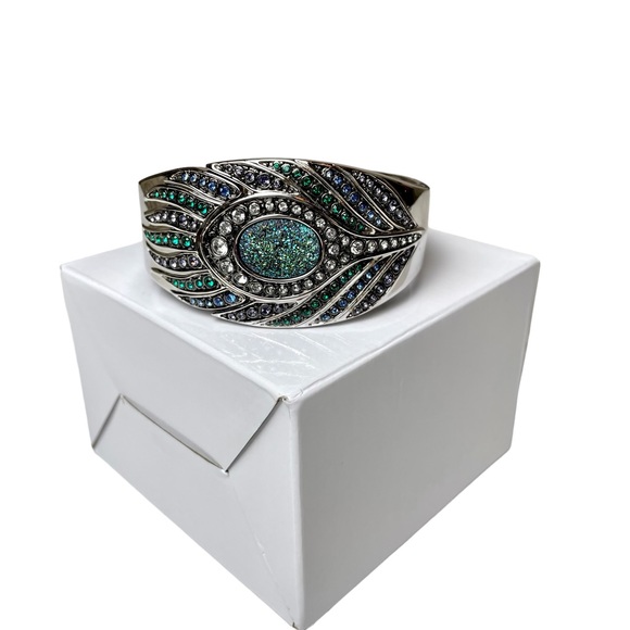 Victoria Wieck Peacock Drusy Watch Bracelet - Picture 5 of 8